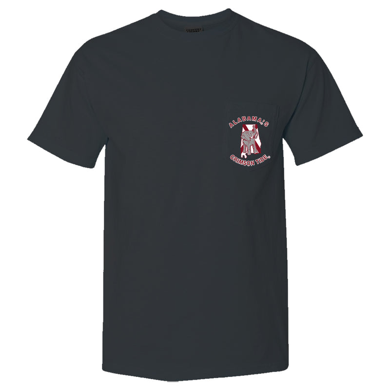 Double Flags |  Unisex Alabama Crimson Tide T-Shirt | Graphite