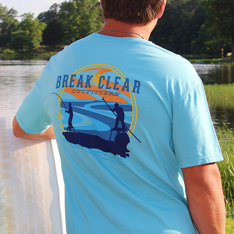 Skiff | Break Clear Men's Fishing T-Shirt | Organic Pima Cotton