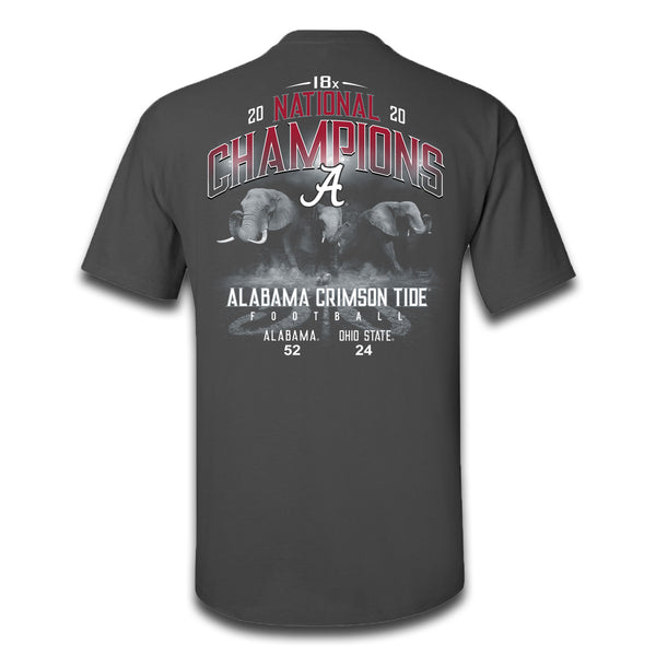 Field Elephants | Alabama 18x National Champions | Short-Sleeve Grey