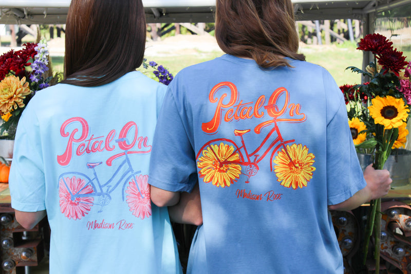 Petal On | Madison Rose's Cute Women's T-Shirt | Slate