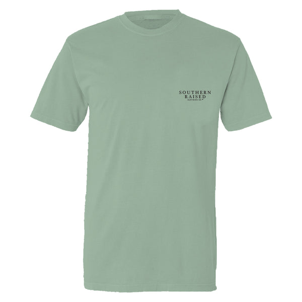 Sunset | Southern Raised Men's  T Shirt | Stonewashed Green